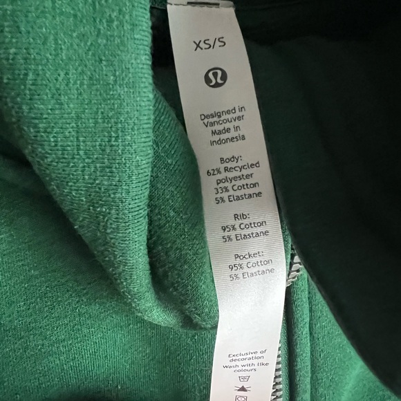 SOLD!!Lululemon Thick Fleece Half-Zip everglade green XS/S - Picture 6 of 7